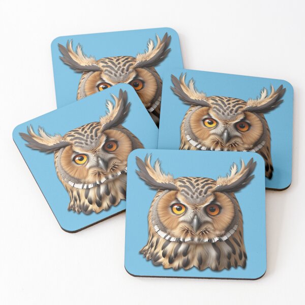 Item preview, OWL HEAD (#65B7DD) designed and sold by Marlon Oseguera.
