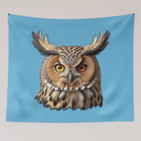 Item preview, OWL HEAD (#65B7DD) designed and sold by Marlon Oseguera.