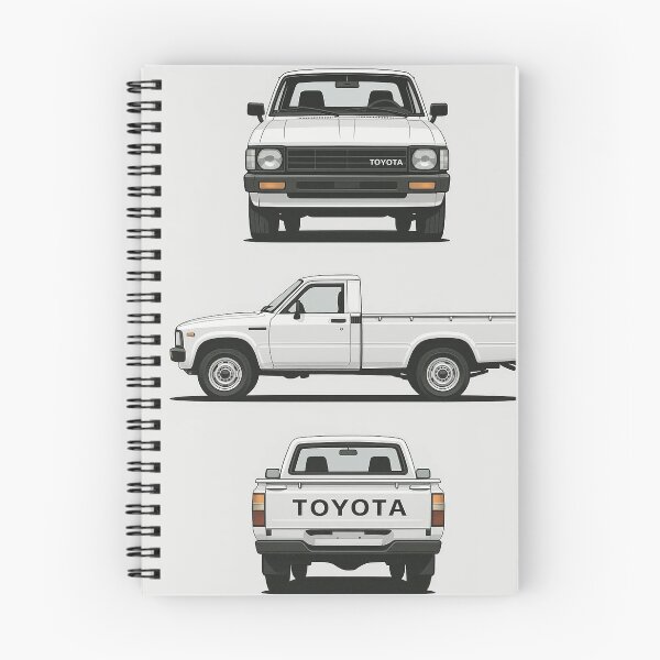 Item preview, Retro Toyota Hilux 1979 – Iconic Mini Truck Front, Side & Rear View designed and sold by TheArtOfCar.