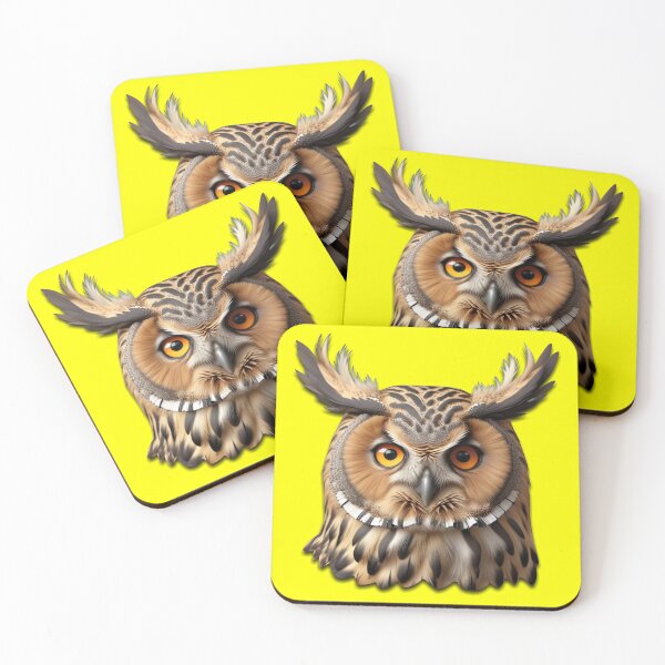 Item preview, OWL HEAD (#FFFF00) designed and sold by Marlon Oseguera.
