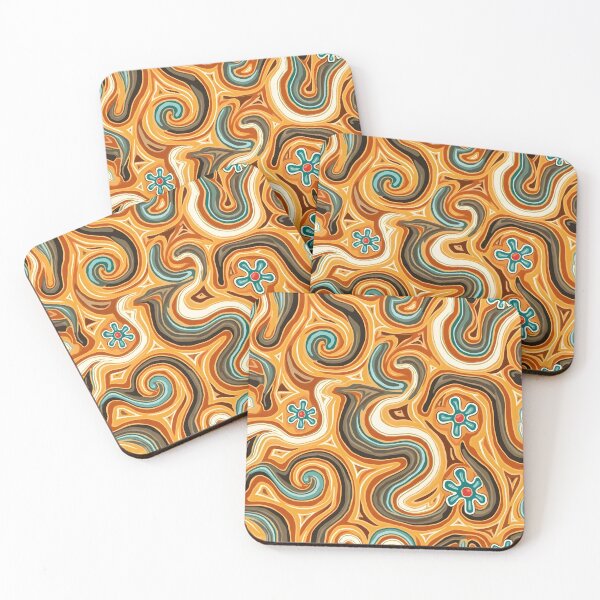 Item preview, Retro Swirl Floral Vibe designed and sold by Good Vibes .