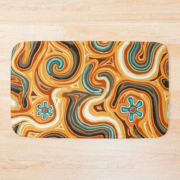 Item preview, Retro Swirl Floral Vibe designed and sold by Good Vibes .