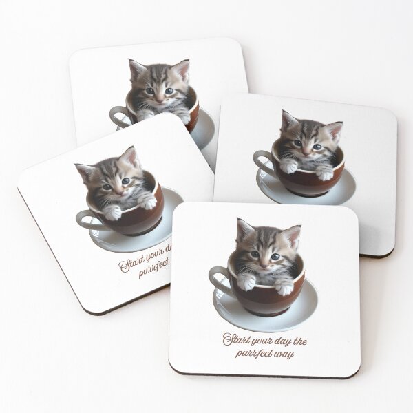 Item preview, Cute Cat in Coffee Cup  designed and sold by Tienda-Vane.