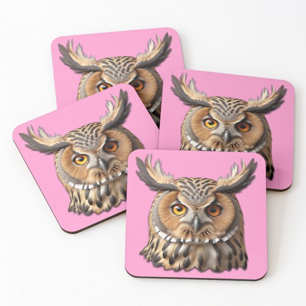 Item preview, OWL HEAD (#FF99CC) designed and sold by Marlon Oseguera.