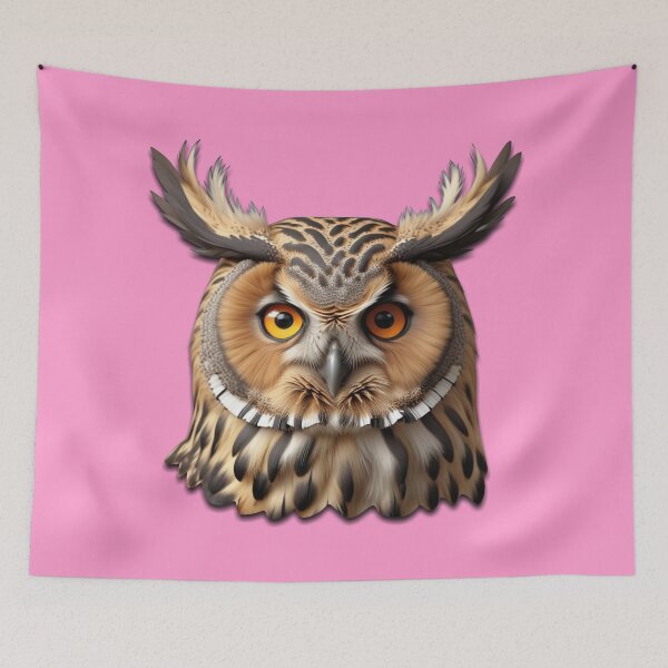 Item preview, OWL HEAD (#FF99CC) designed and sold by Marlon Oseguera.