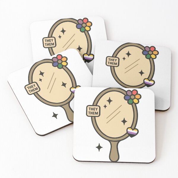 Item preview, Still Queer Still Cute Mirror Sticker – Nonbinary Pride Aesthetic Design designed and sold by QueerCoreRiot.