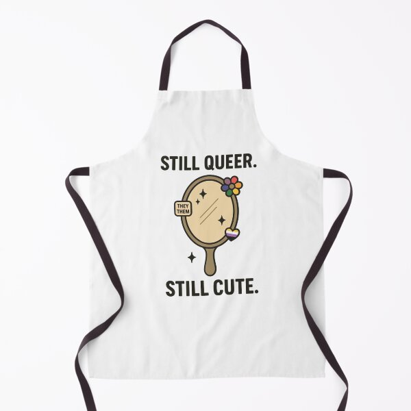 Item preview, Still Queer Still Cute Mirror Sticker – Nonbinary Pride Aesthetic Design designed and sold by QueerCoreRiot.