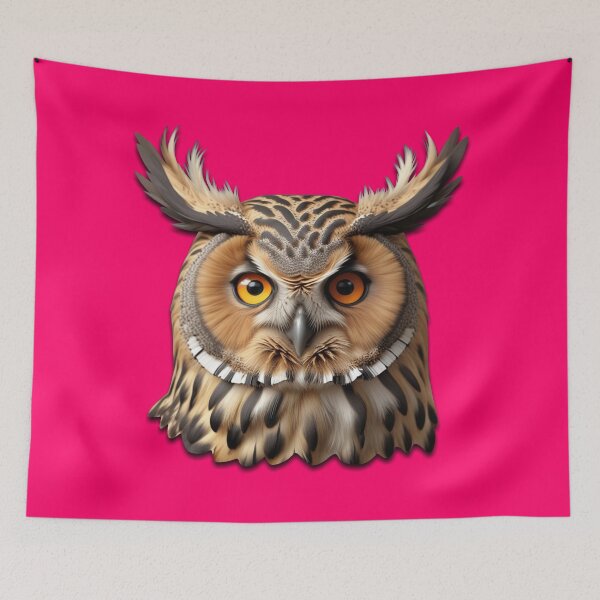 Item preview, OWL HEAD (#FF0066) designed and sold by Marlon Oseguera.