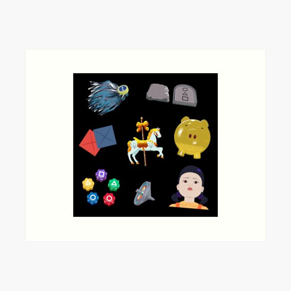 Item preview, Young Hee, Piggy Bank, Gong-Gi, Ddakji, Mingle, Jegi Pack Squid Game Netflix designed and sold by KamiTrendz.