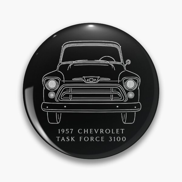 Artikelvorschau, 1957 Chevy 3100 Task Force – Vintage-Frontansicht-Truck-Strichzeichnung entworfen und verkauft von TheArtOfCar.