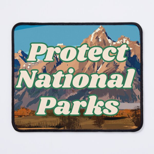 Item preview, PROTECT NATIONAL PARKS -square designed and sold by Creative Liberty Designs.