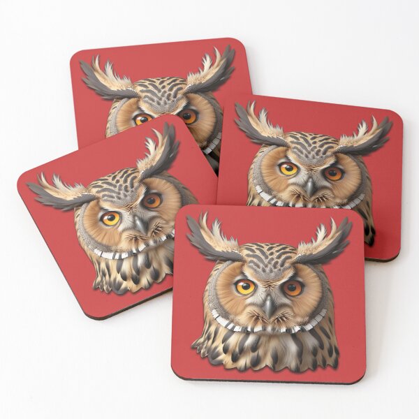 Item preview, OWL HEAD (#C42A2A) designed and sold by Marlon Oseguera.