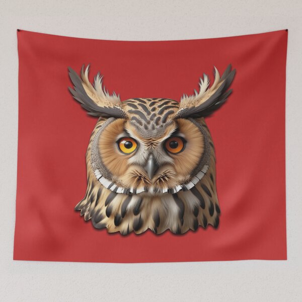 Item preview, OWL HEAD (#C42A2A) designed and sold by Marlon Oseguera.