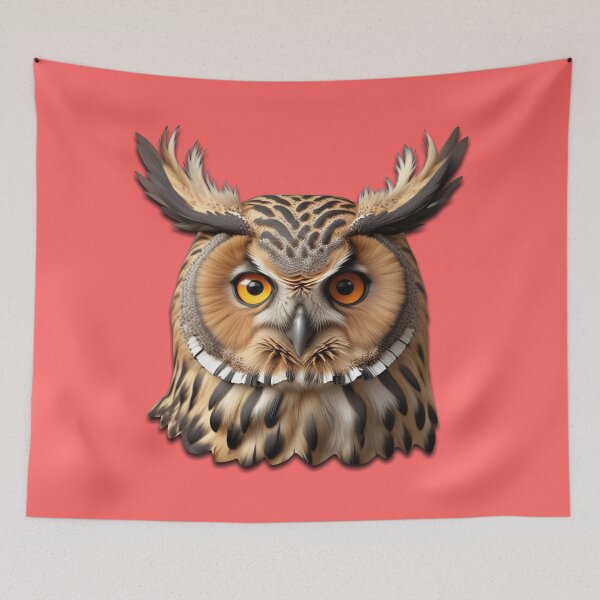 Item preview, OWL HEAD (#FF6666) designed and sold by Marlon Oseguera.