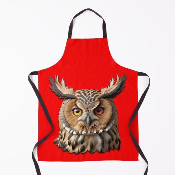 Item preview, OWL HEAD (#FF0000) designed and sold by Marlon Oseguera.