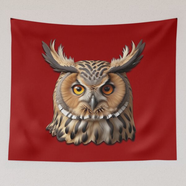 Item preview, OWL HEAD (#990000) designed and sold by Marlon Oseguera.