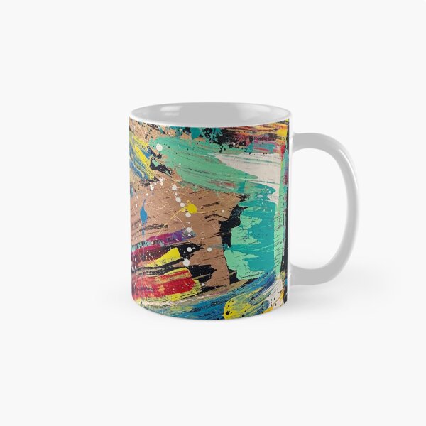Item preview, "Torn" Gold, teal, purple, blue, pink & yellow abstract art designed and sold by IICents.
