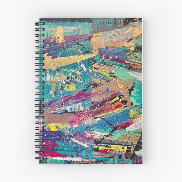 Item preview, "Torn" Gold, teal, purple, blue, pink & yellow abstract art designed and sold by IICents.