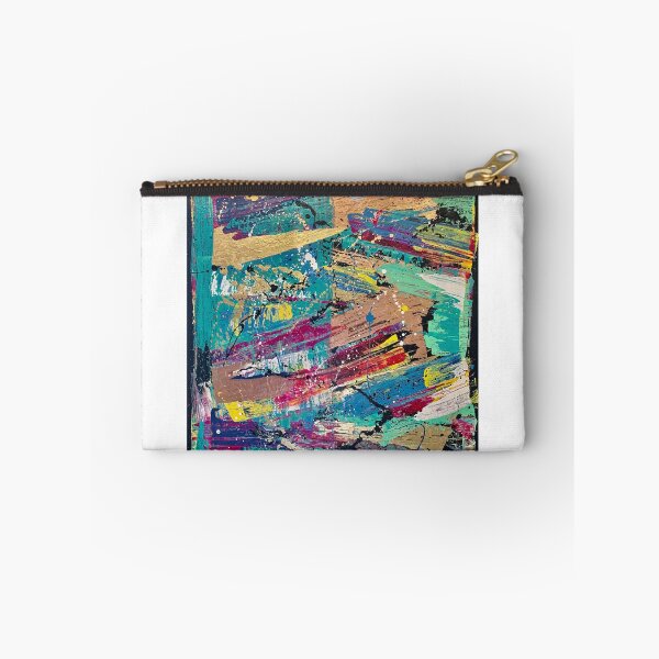 Item preview, "Torn" Gold, teal, purple, blue, pink & yellow abstract art designed and sold by IICents.