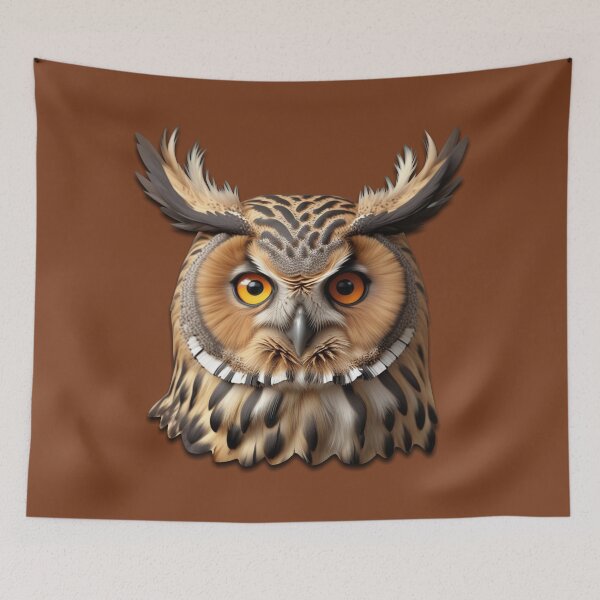 Item preview, OWL HEAD (#793C1D) designed and sold by Marlon Oseguera.