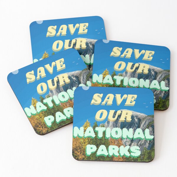 Item preview, SAVE OUR NATIONAL PARKS poster sticker  designed and sold by Creative Liberty Designs.