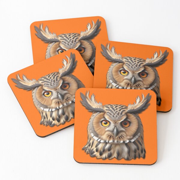 Item preview, OWL HEAD (#FF6600) designed and sold by Marlon Oseguera.