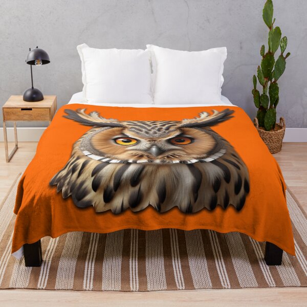 Item preview, OWL HEAD (#FF6600) designed and sold by Marlon Oseguera.