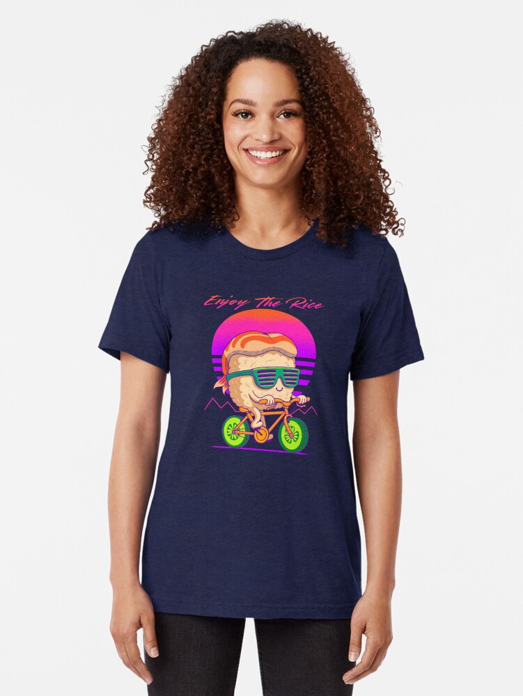 Thumbnail 2 of 7, Tri-blend T-Shirt, Enjoy The Rice for sushi lovers designed and sold by sachpica.