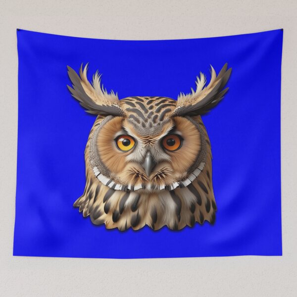 Item preview, OWL HEAD (#0000FF) designed and sold by Marlon Oseguera.