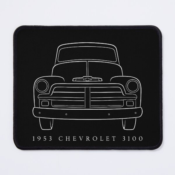Item preview, 1953 Chevy 3100 Front View – Vintage Pickup Line Art for Classic Truck Fans designed and sold by TheArtOfCar.