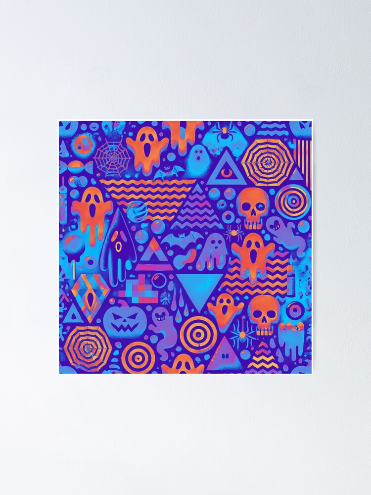 Thumbnail 1 of 3, Poster, 90s pattern designed and sold by TEEJAMBOREE.