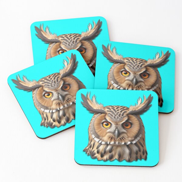 Item preview, OWL HEAD (#00FFFF) designed and sold by Marlon Oseguera.