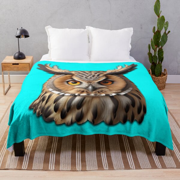 Item preview, OWL HEAD (#00FFFF) designed and sold by Marlon Oseguera.