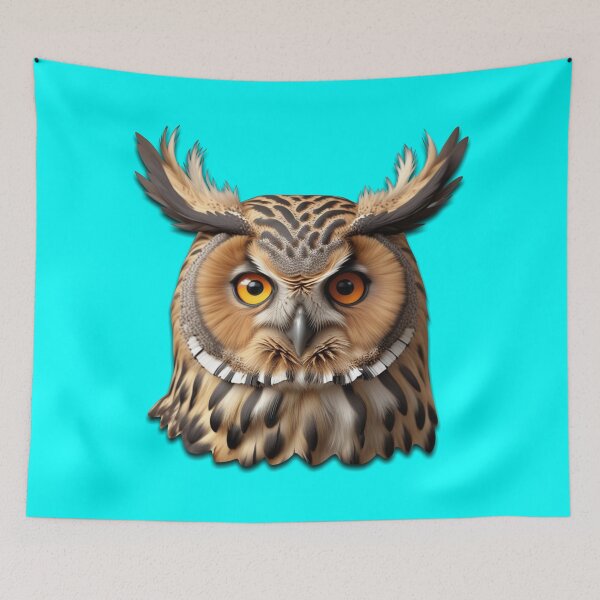 Item preview, OWL HEAD (#00FFFF) designed and sold by Marlon Oseguera.