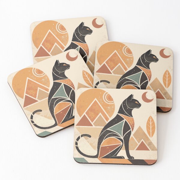 Item preview, Cat Retro Geometric Abstract 01 designed and sold by Eclectic Monkey.