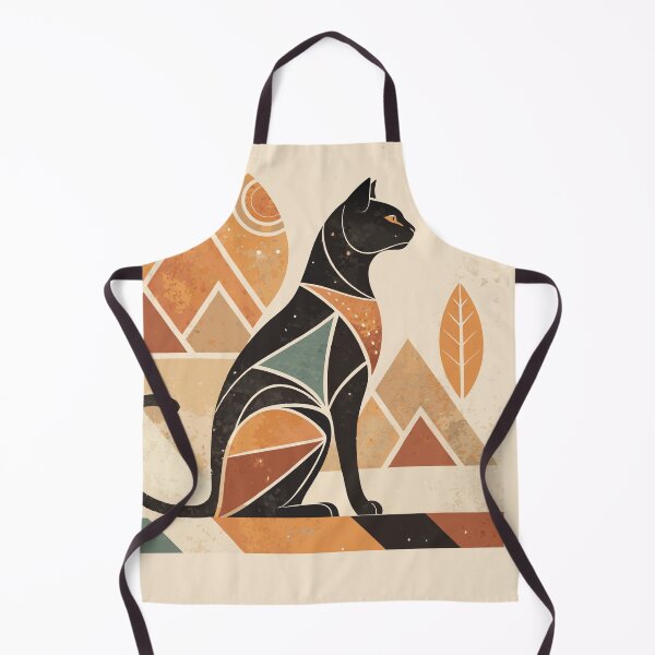 Item preview, Cat Retro Geometric Abstract 01 designed and sold by Eclectic Monkey.