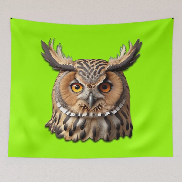 Item preview, OWL HEAD (#99FF00) designed and sold by Marlon Oseguera.