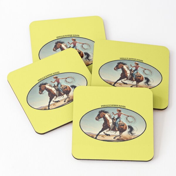 Item preview, Western Woman Cowgirl Riding a Horse and Using a Rope URM designed and sold by urmaddad.