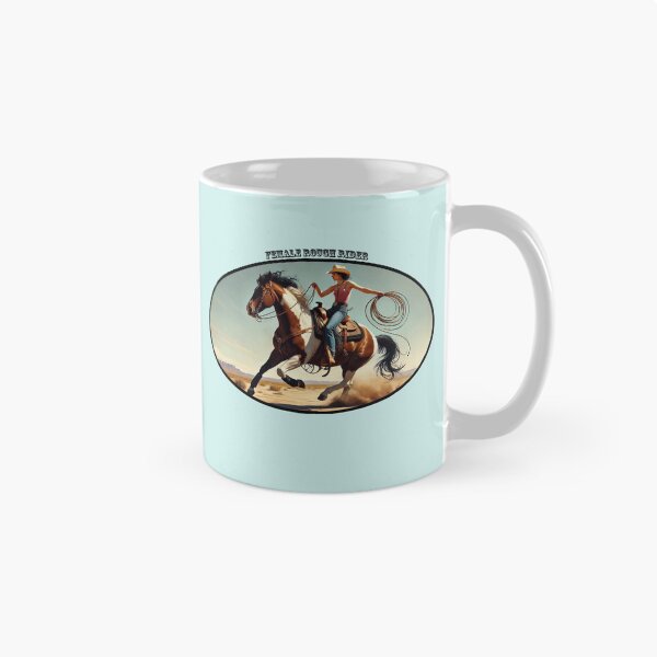 Item preview, Western Woman Cowgirl Riding a Horse and Using a Rope URM designed and sold by urmaddad.