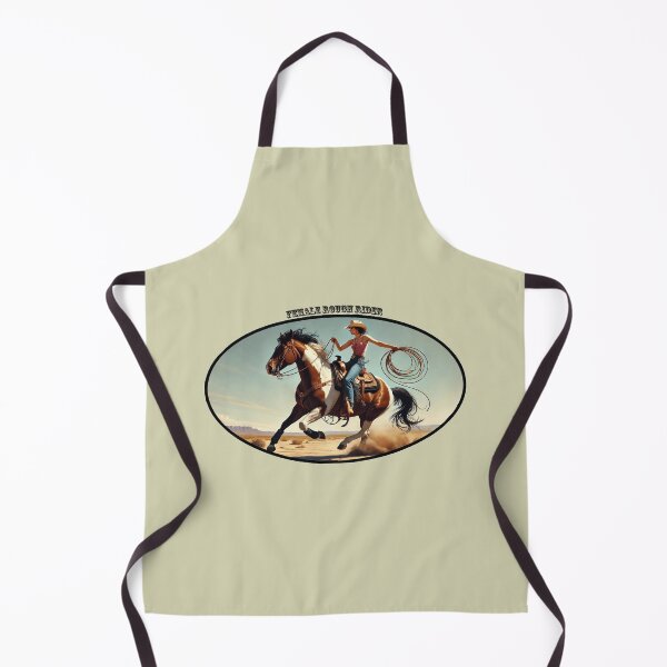 Item preview, Western Woman Cowgirl Riding a Horse and Using a Rope URM designed and sold by urmaddad.