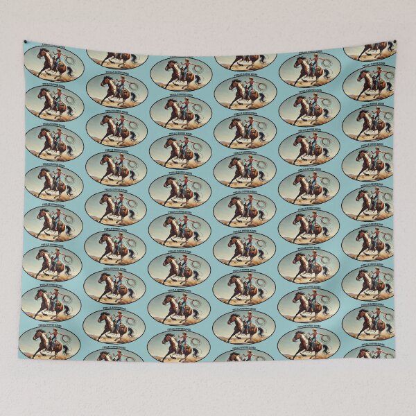 Item preview, Western Woman Cowgirl Riding a Horse and Using a Rope URM designed and sold by urmaddad.