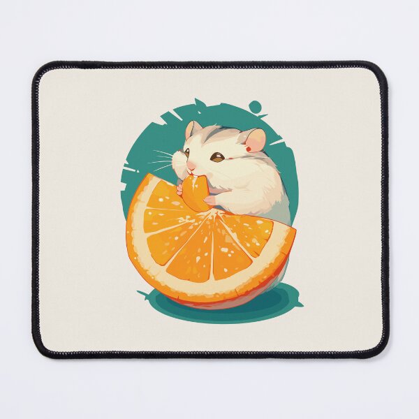 Item preview, Winter white hamster eating an orange designed and sold by etherElric.
