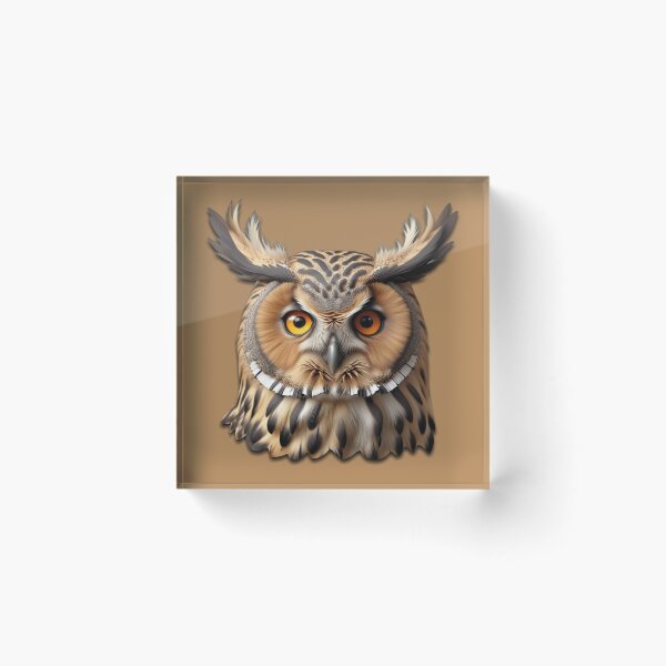 Item preview, OWL HEAD (#AF8150) designed and sold by Marlon Oseguera.