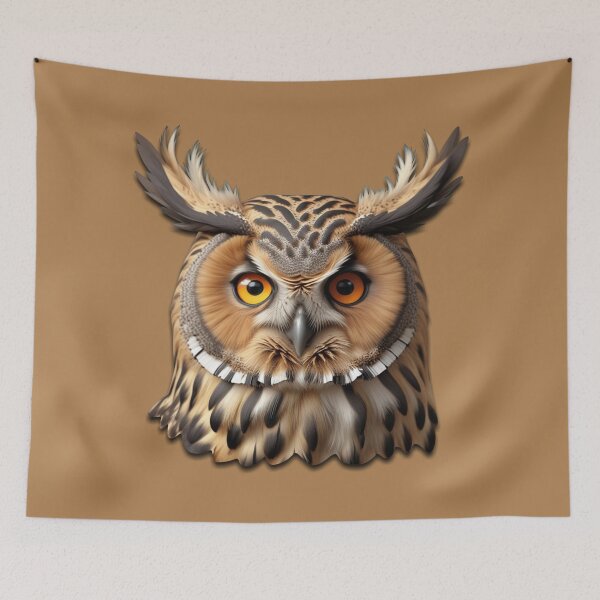 Item preview, OWL HEAD (#AF8150) designed and sold by Marlon Oseguera.