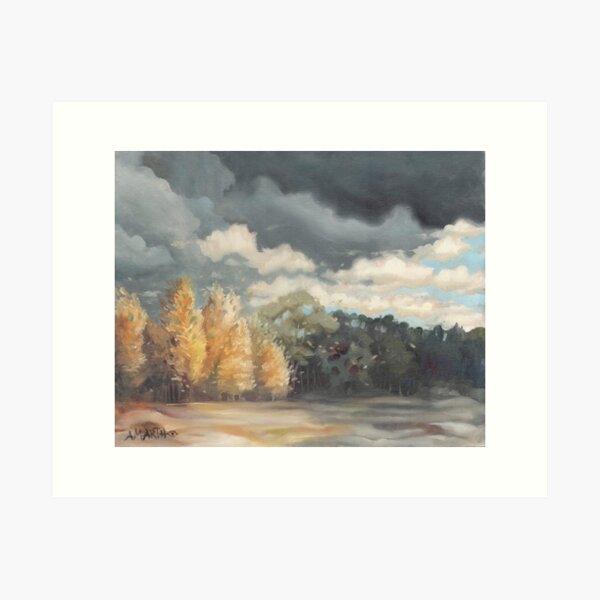 Birch trees in Benton County. Art Print