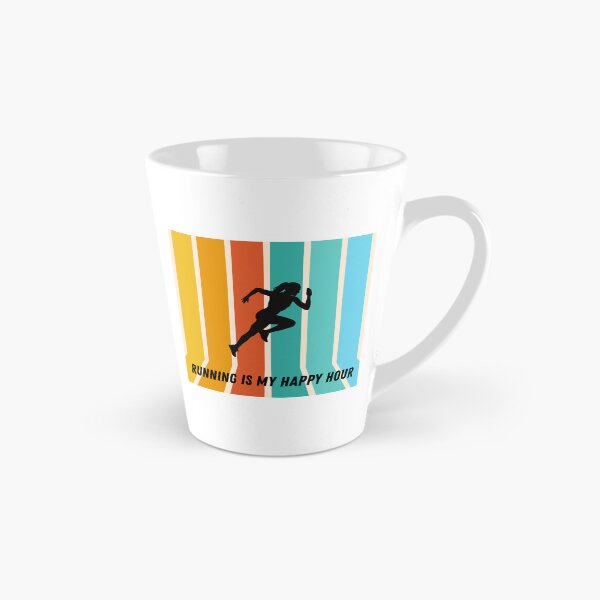 Item preview, Running is my happy hour retro colorful design designed and sold by siempredesign.