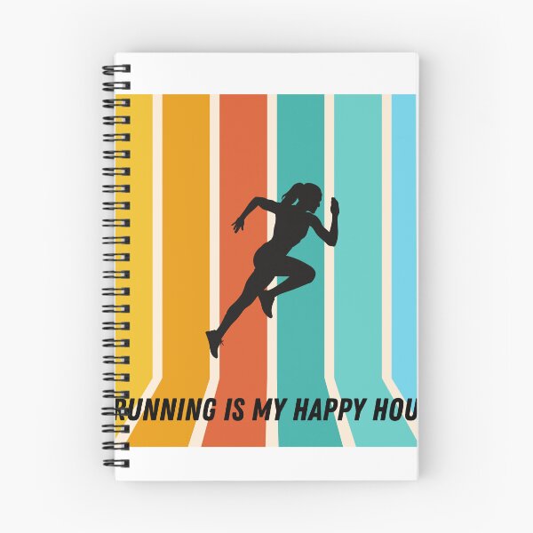 Item preview, Running is my happy hour retro colorful design designed and sold by siempredesign.
