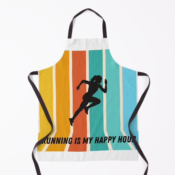 Item preview, Running is my happy hour retro colorful design designed and sold by siempredesign.