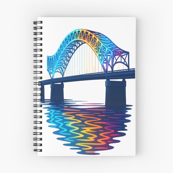 Item preview, Hernando de Soto Bridge Lights – Memphis Skyline Glow designed and sold by Globalcitytees.