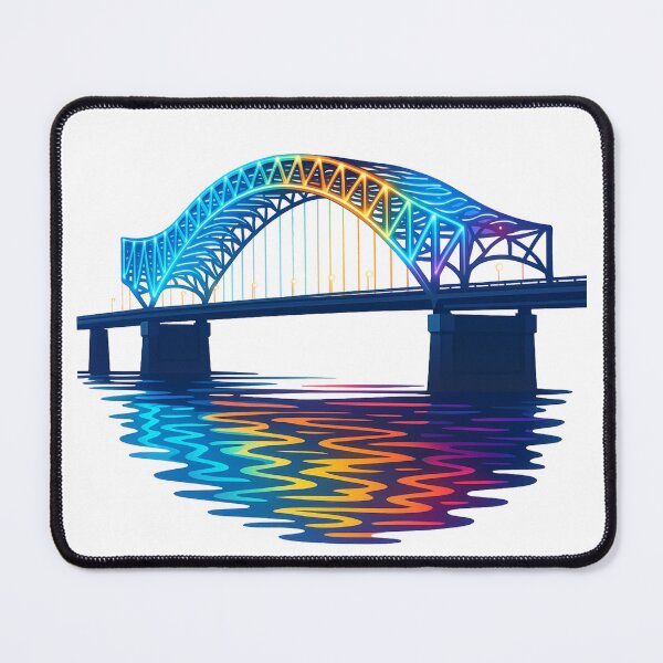 Item preview, Hernando de Soto Bridge Lights – Memphis Skyline Glow designed and sold by Globalcitytees.